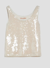 Load image into Gallery viewer, PennyBlack Champagne Sequin Top
