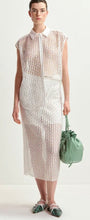 Load image into Gallery viewer, Essentiel Antwerp White Mesh Skirt with Bead Embellishment
