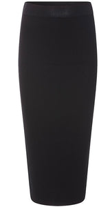 RDF Black Pencil Knitted Skirt