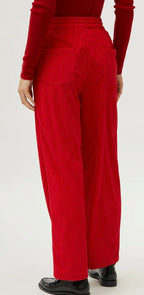 Compania Fantastica Red Cordoroy Palazzo Pants