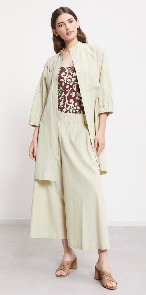 Ottodame Mint Green Poplin Cotton Cullottes