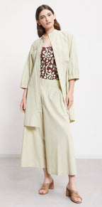 Ottodame Mint Green Poplin Cotton Cullottes