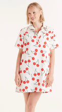 Load image into Gallery viewer, Compania Cherry Print a short Shift Dress
