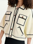 Essentiel Antwerp Off-White Fluffy Cardi-Jacket