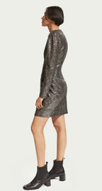 Scotch & Soda Sequin Wrap Mini Dress