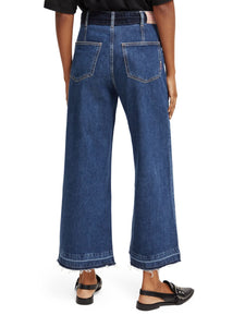 Scotch & Soda The Wave Cropped Flare Fit Close Up Jeans