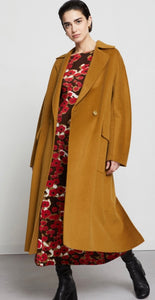 Ottod’Ame Mustard Gold Wool blend Long Coat