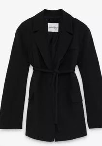 Ottod’Ame Black Tux Belted Jacket