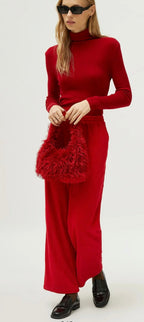 Compania Fantastica Red Cordoroy Palazzo Pants