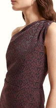 Load image into Gallery viewer, Scotch &amp; Soda One Shoulder Burgandy Leopard Print Mini Dress
