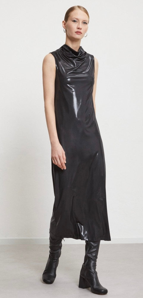 Ottod’Ame Black Metallic long Dress