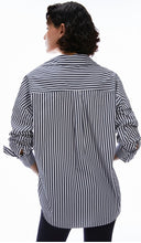Load image into Gallery viewer, PENNYBLACK Navy &amp; White Striped Oversized Shirt

