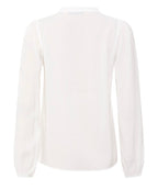 RDF White Drea Blouse with Pintuck Detailing
