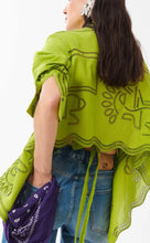 Load image into Gallery viewer, Beatrice B Green Broderie Anglaise Shirt
