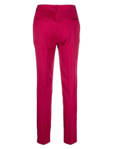 Scotch & Soda straight-leg tailored raspberry pink trousers