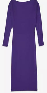 Ottod’Ame Purple Jersey   Long Dress