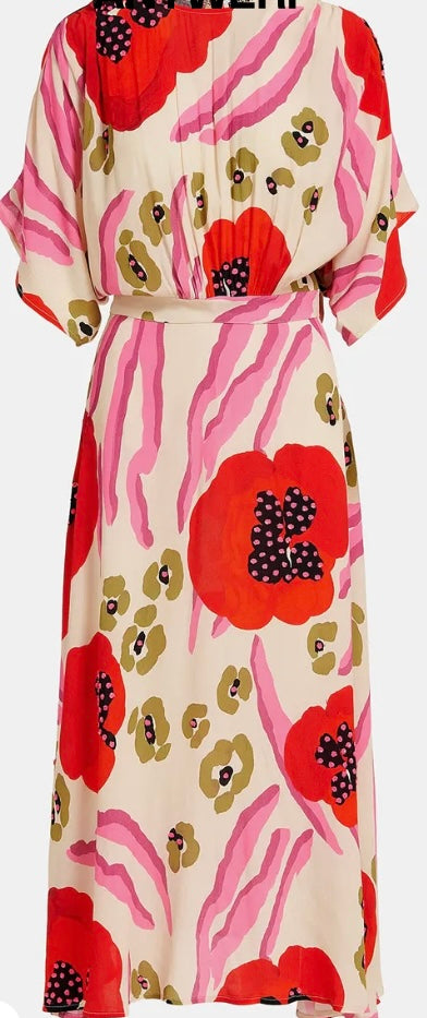 Essentiel Antwerp Red & Pink Flared Abstract Print Dress SYBIL Boutique Essentiel Antwerp Red & Pink Flared Abstract Print Dress SYBIL Boutique