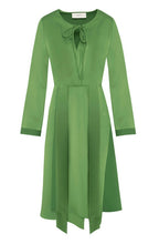 Beatrice B Kiwi Green satin Silk Dress