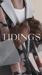 Tidings Pink Parisien Peonie Wool Scarf