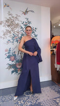 Load and play video in Gallery viewer, Wild Pony Navy Asymmetrical Long Dress
