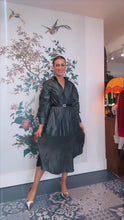 Load and play video in Gallery viewer, Beatrice B Anthracite Silk Taffeta Dress
