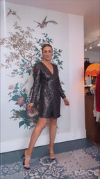 Scotch & Soda Sequin Wrap Mini Dress