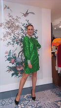 Load and play video in Gallery viewer, Scotch &amp; Soda Green Sequin Shift Dress

