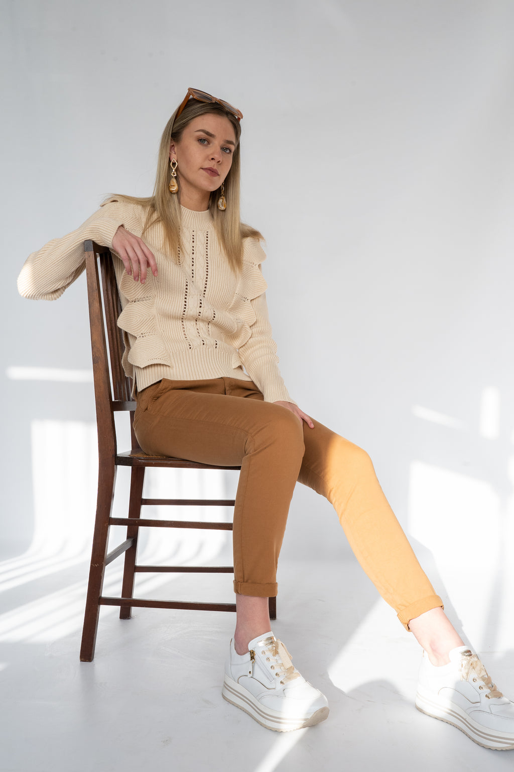 Reiko Tobacco Classic French Chino Trousers