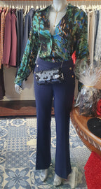 RDF Navy Flare Trousers