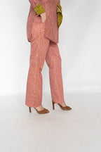 BEATRICE B PATCHWORK TROUSERS WITH SCRATCH PRINT