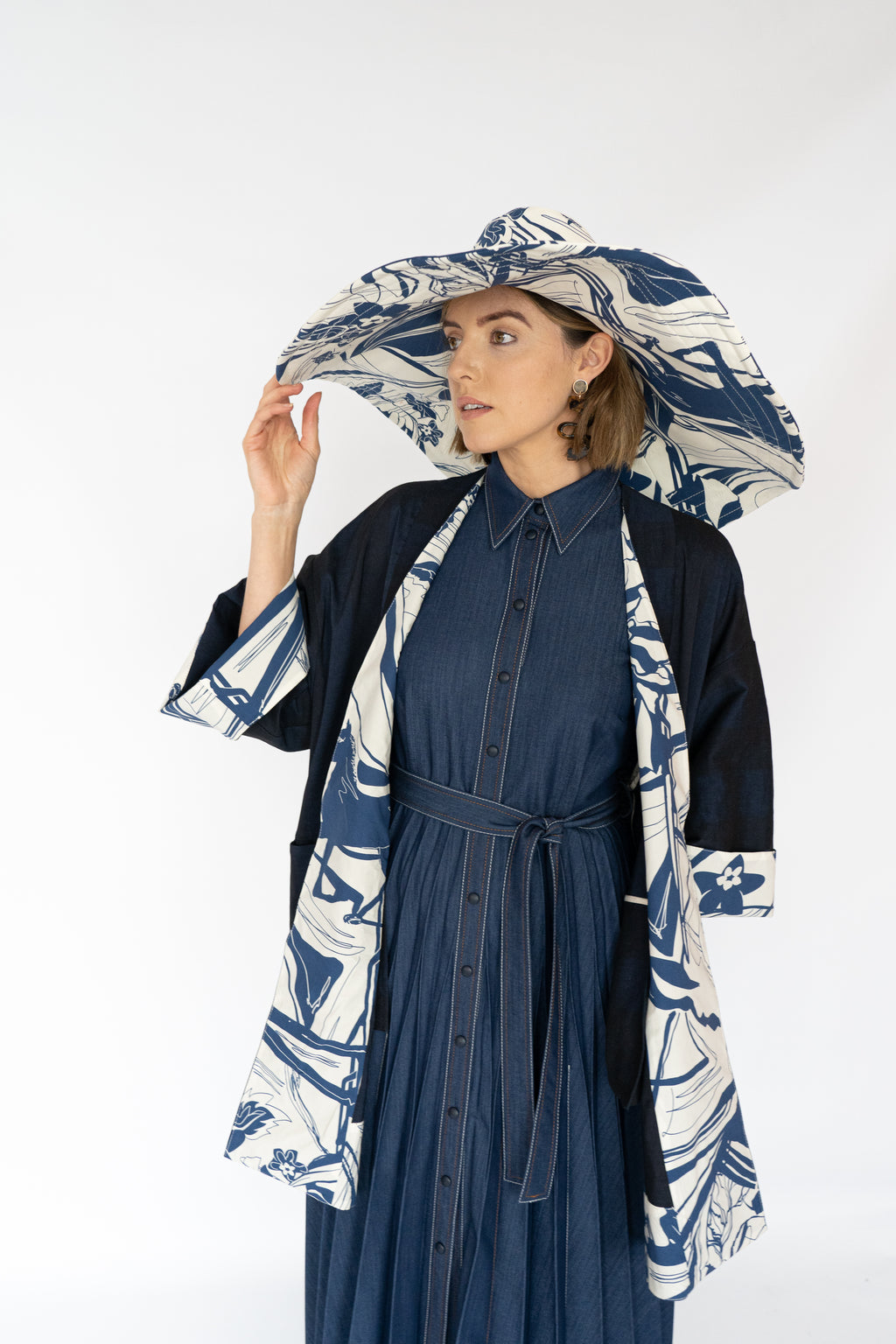 Beatrice B Abstract Print Hat