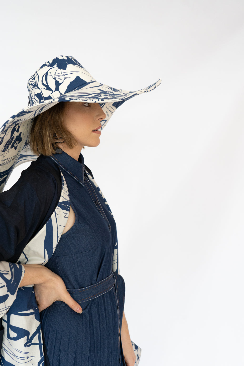 Beatrice B Abstract Print Hat