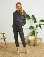 Reiko Slate Black Cargo Trousers