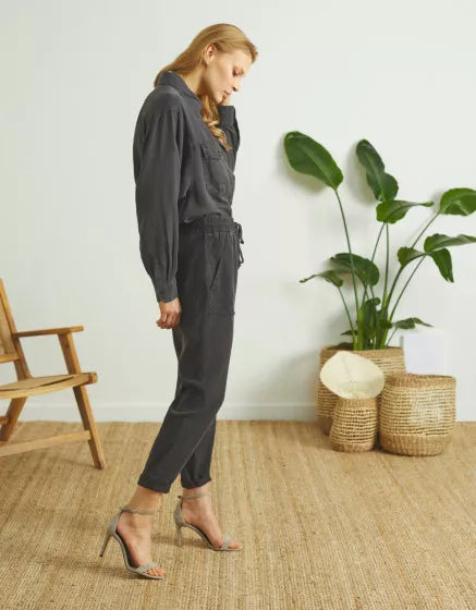 Reiko Slate Black Cargo Trousers