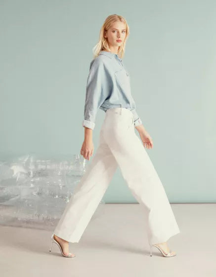 Reiko White Wide Leg Jeans