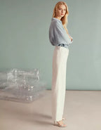 Reiko White Wide Leg Jeans