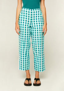 CF Turquoise Checkered Trousers