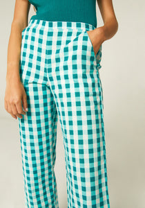 CF Turquoise Checkered Trousers