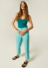 Load image into Gallery viewer, CF Turquoise Checkered Trousers
