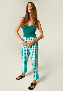 CF Turquoise Checkered Trousers