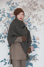 Green & Brown Wool Blanket Scarf