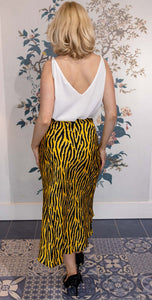 RDF Zebra Print Dip Hem Skirt