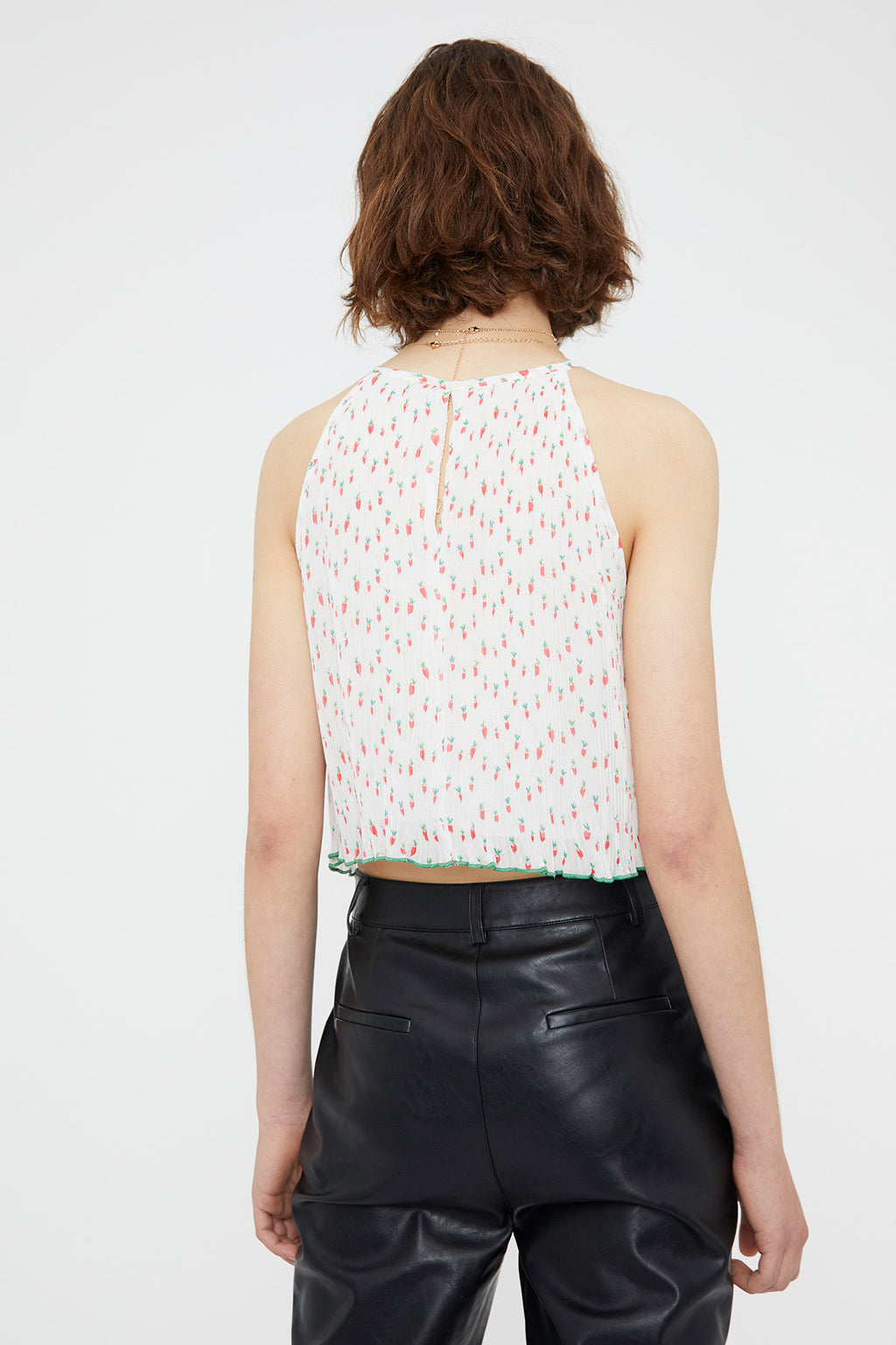 WP Chili Pepper Pleated Top