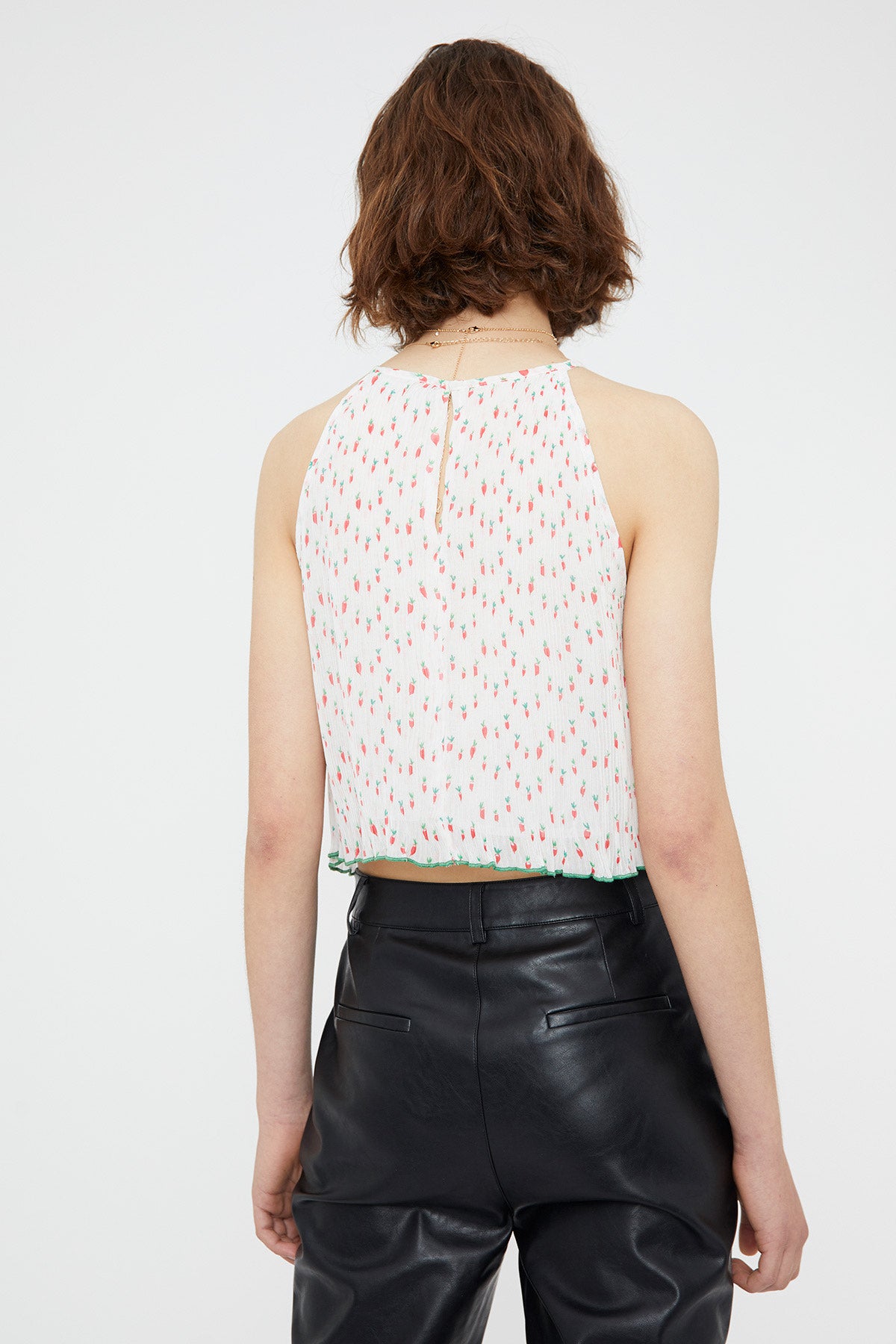 WP Chili Pepper Pleated Top