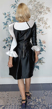 Load image into Gallery viewer, Ludmila Corlateanu Couture Raw Silk Black &amp; White Structural Dress
