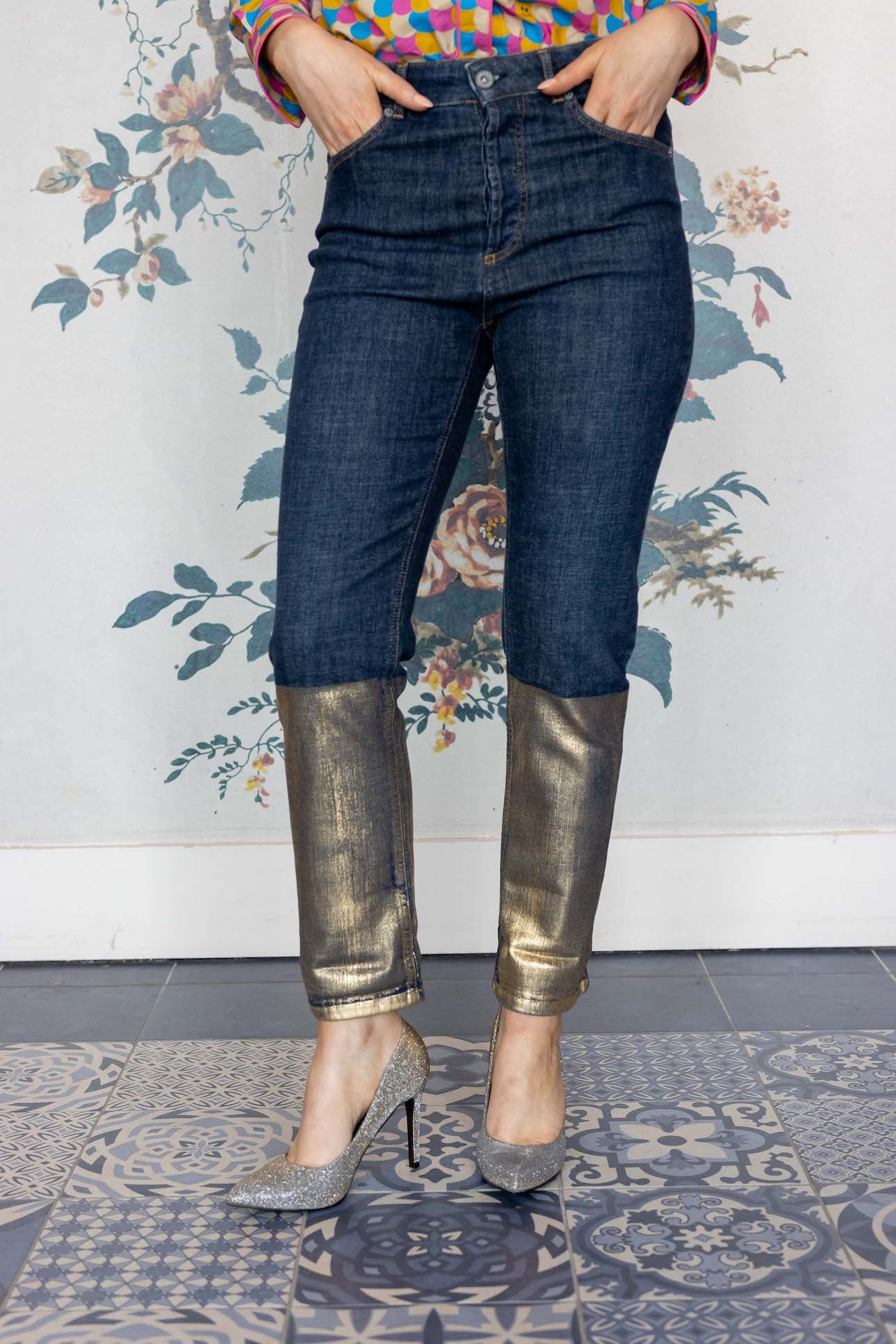 Ottodame Denims with Gold Leg
