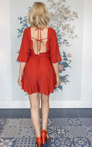 Ottod’Ame Desert Red Chiffon Playsuit