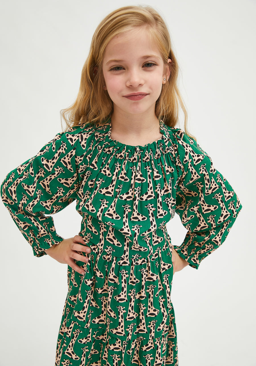 CF Mini Girls Giraffe Print  Dress
