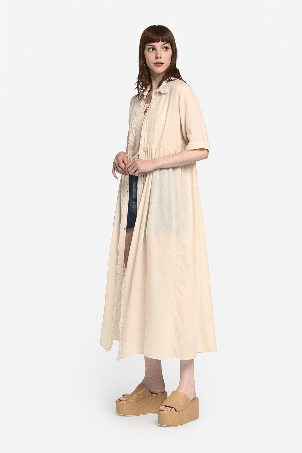 Ottod'ame Cotton midi chemisier