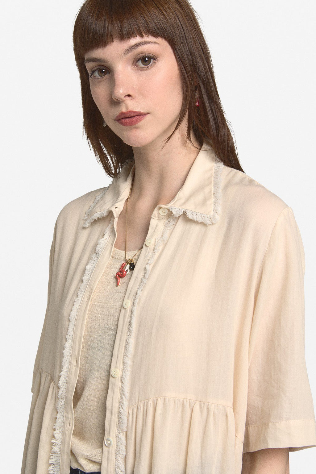 Ottod'ame Cotton midi chemisier